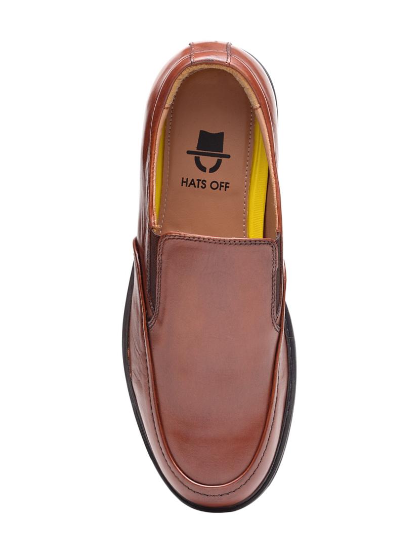 tan Leather formal slip ons - 15418202 - Zoom Image - 4