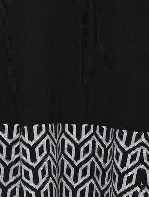 a-line geometric knitted dress - 15418264 - Standard Image - 4