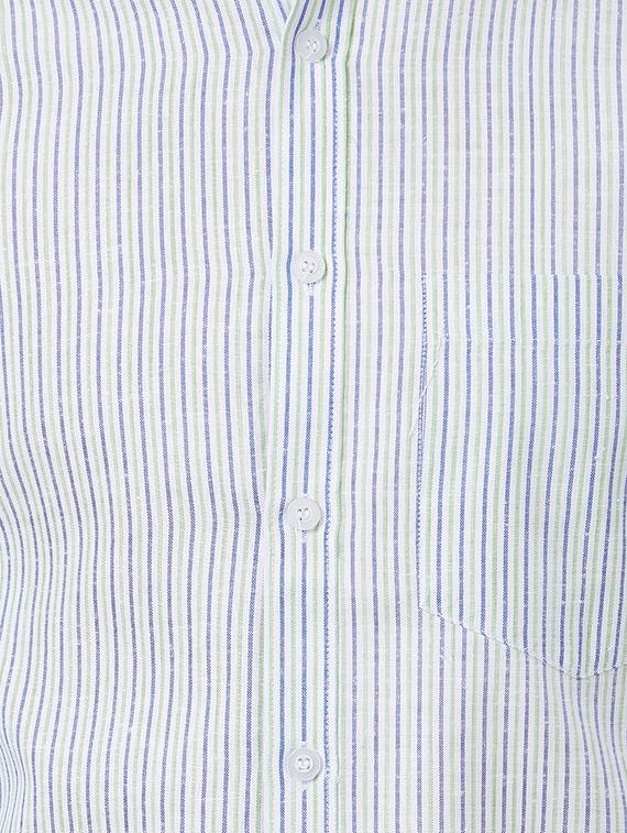 white cotton blend casual shirt - 15418324 - Zoom Image - 4