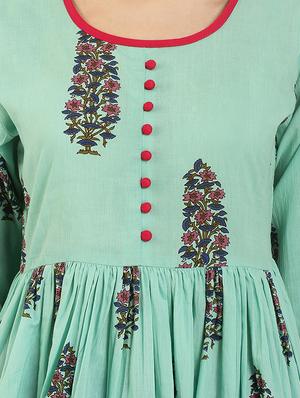 Flared printed kurta - 15418406 - Standard Image - 4