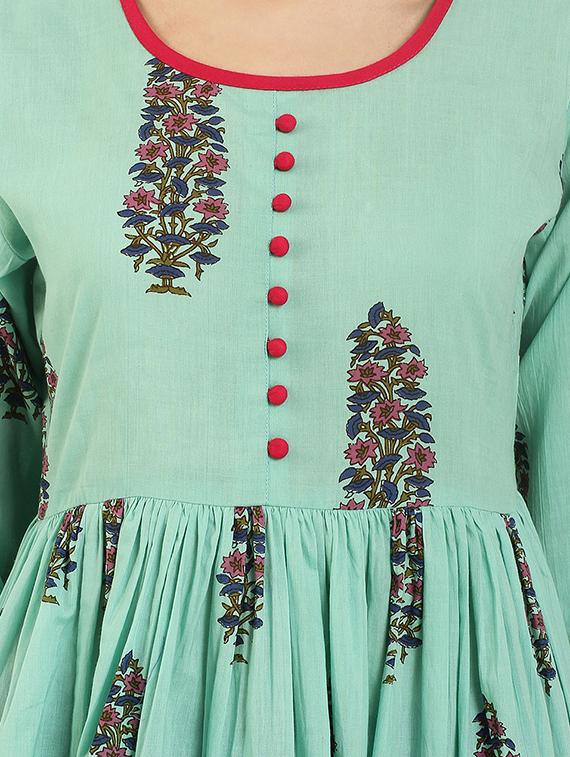 Flared printed kurta - 15418406 - Zoom Image - 4