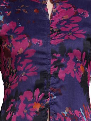 front slit floral tunic - 15418483 - Standard Image - 4
