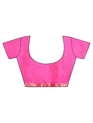contrast shades bandhani saree with blouse - 15418789 - Standard Image - 4
