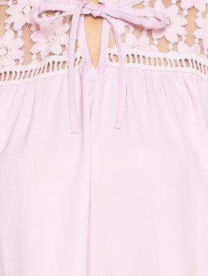 floral lace tie-up neck top - 15419198 - Standard Image - 4