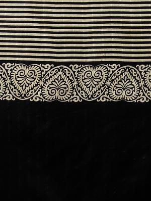 striped bordered printed saree with blouse - 15419483 - Standard Image - 4