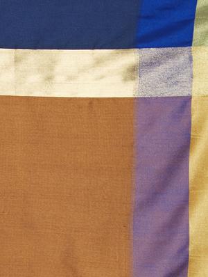 Contrast bordered handloom saree with blouse - 15419488 - Standard Image - 4