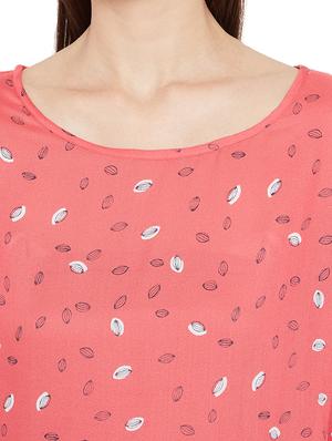 Printed rounded hem tunic - 15419508 - Standard Image - 4