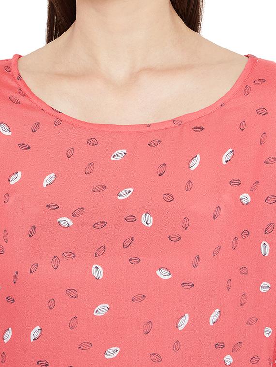 Printed rounded hem tunic - 15419508 - Zoom Image - 4