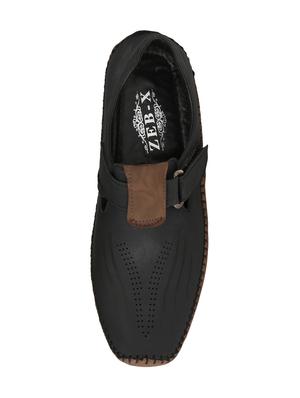black leatherette slip on sandals - 15420355 - Standard Image - 4