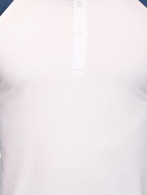 white cotton raglan t-shirt - 15420915 - Standard Image - 4