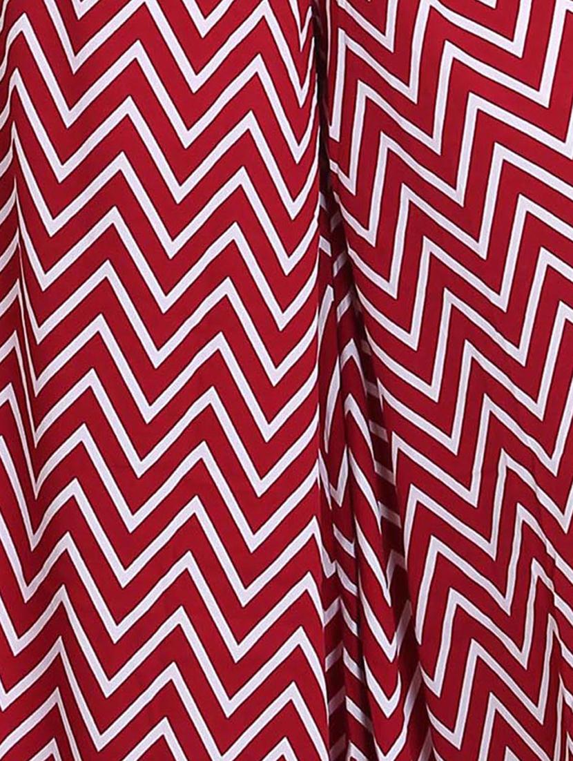 chevron print flared palazzo - 15420954 - Zoom Image - 4
