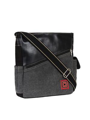 grey canvas regular sling bag - 15421010 - Standard Image - 4