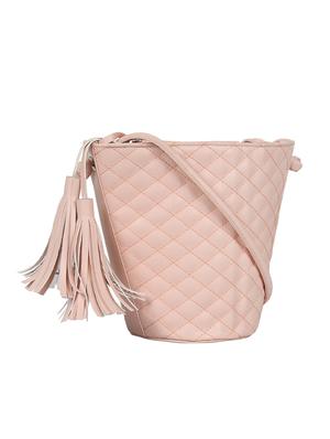 pink leatherette (pu) regular sling bag - 15421020 - Standard Image - 4