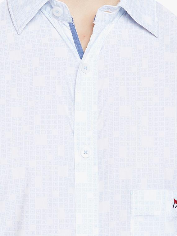 white cotton casual shirt - 15421715 - Zoom Image - 4