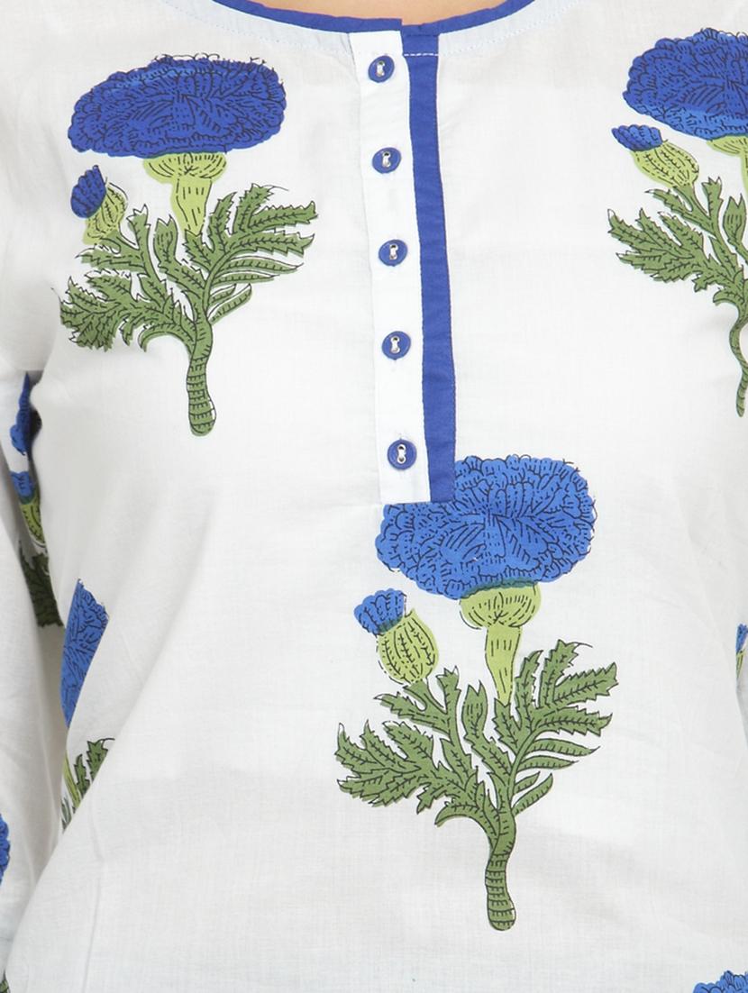 straight printed kurta - 15421760 - Zoom Image - 4