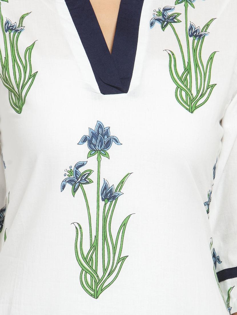 straight printed kurta - 15421761 - Zoom Image - 4
