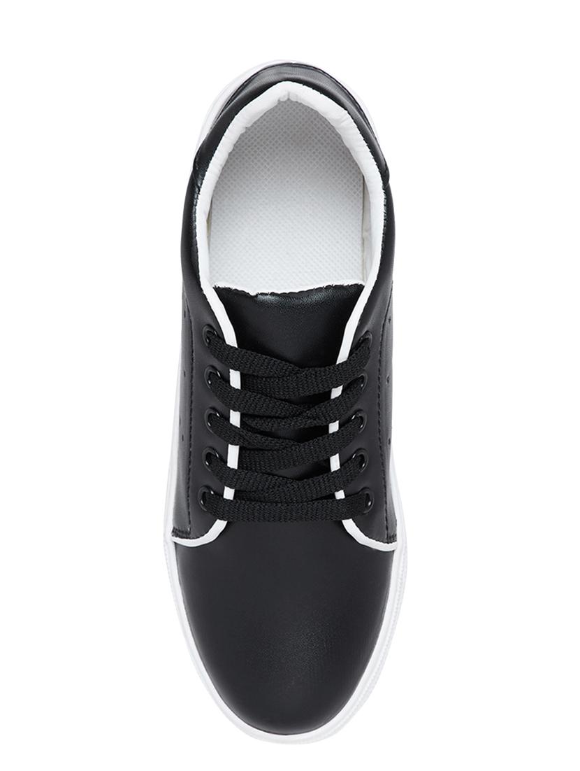 black lace-up sneakers - 15425999 - Zoom Image - 4