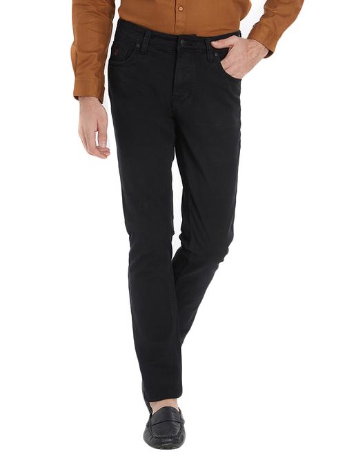 black cotton plain jeans - 15427018 - Standard Image - 1