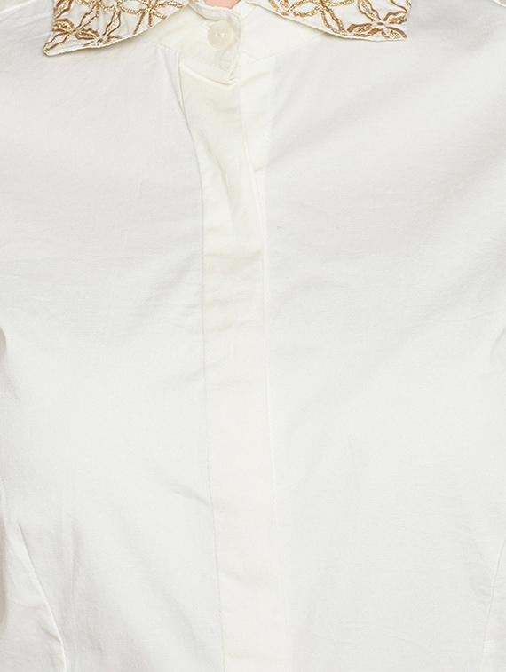 Zari Work Slim Fit Collar Shirt - 15427055 - Zoom Image - 4