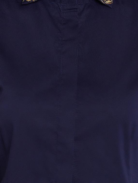 Zari Work Slim Fit Collar Shirt - 15427056 - Zoom Image - 4