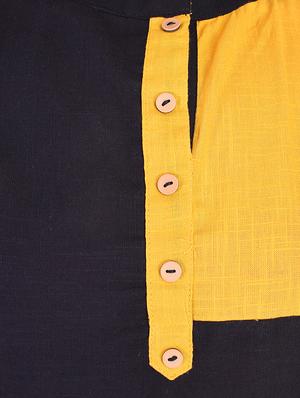 straight color block kurta - 15427476 - Standard Image - 4