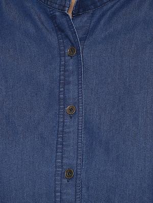 roll up sleeve denim shirt - 15427896 - Standard Image - 4