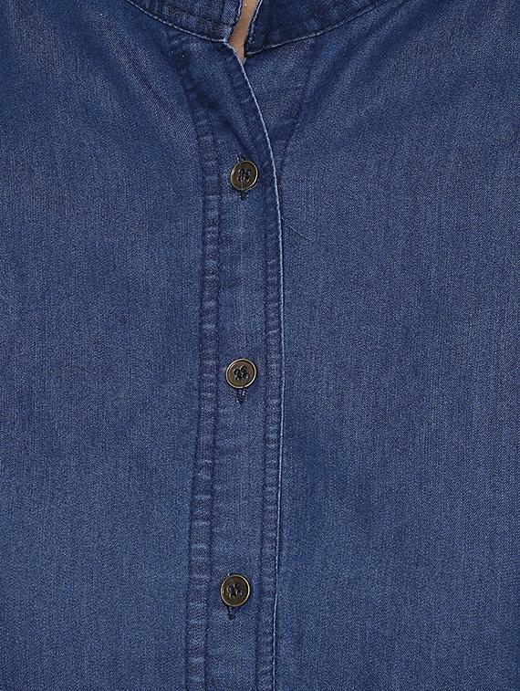 roll up sleeve denim shirt - 15427896 - Zoom Image - 4