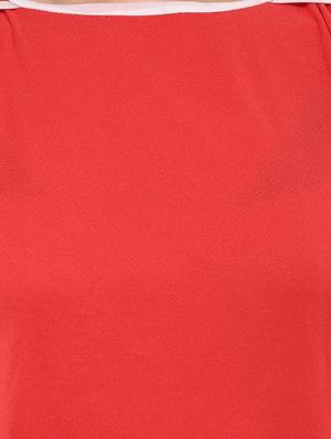 tie up sleeve cold shoulder top - 15427934 - Standard Image - 4