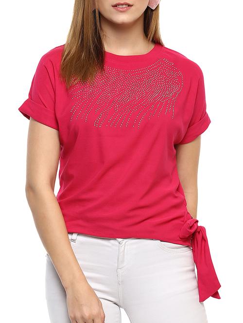 side tie up embellished top - 15427936 - Standard Image - 1