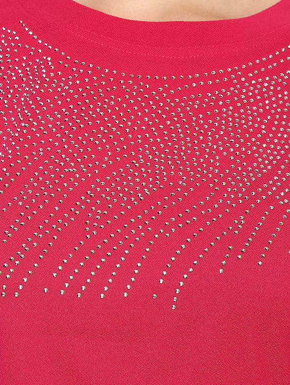 side tie up embellished top - 15427936 - Zoom Image - 4