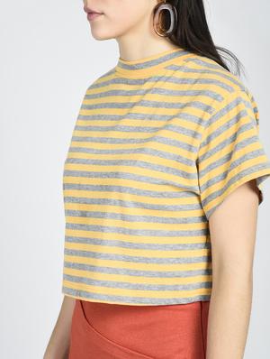 bow tie split back crop top - 15428269 - Standard Image - 4