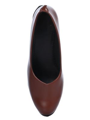 tan slip on formal shoes - 15428535 - Standard Image - 4