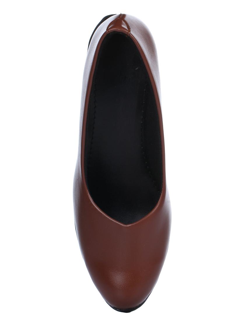tan slip on formal shoes - 15428535 - Zoom Image - 4