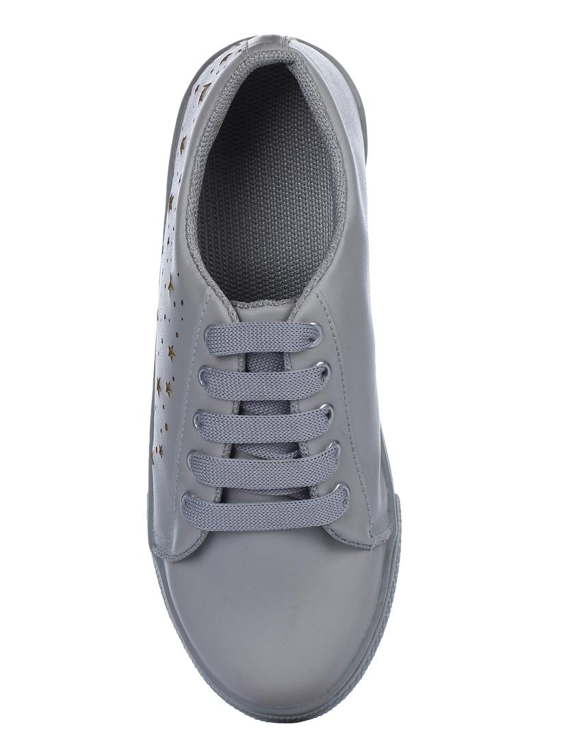 grey lace-up sneakers - 15428547 - Zoom Image - 4