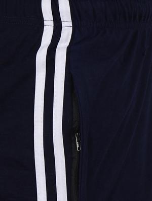 navy blue cotton blend shorts - 15429079 - Standard Image - 4