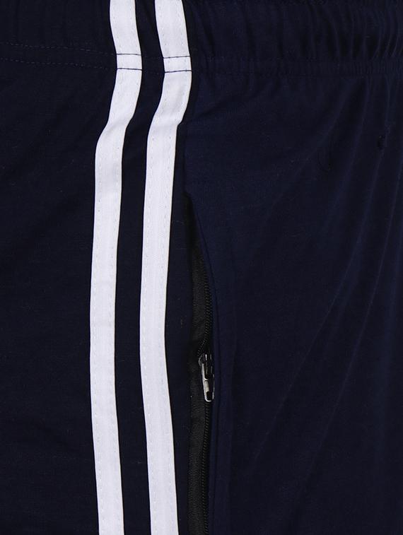 navy blue cotton blend shorts - 15429079 - Zoom Image - 4
