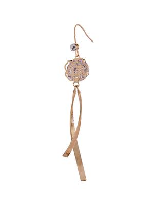 gold metal drop earrings - 15429295 - Standard Image - 4
