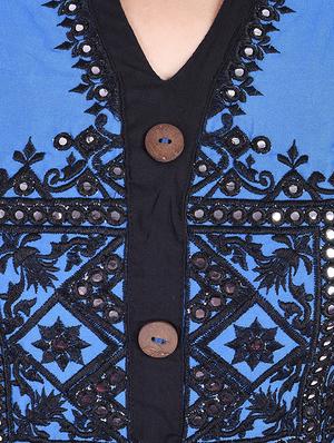 straight embroidered kurta - 15429535 - Standard Image - 4