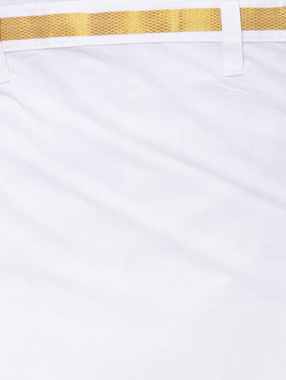 white cotton dhoti - 15429904 - Zoom Image - 4