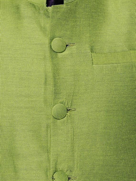 green rayon nehru jacket - 15429950 - Zoom Image - 4