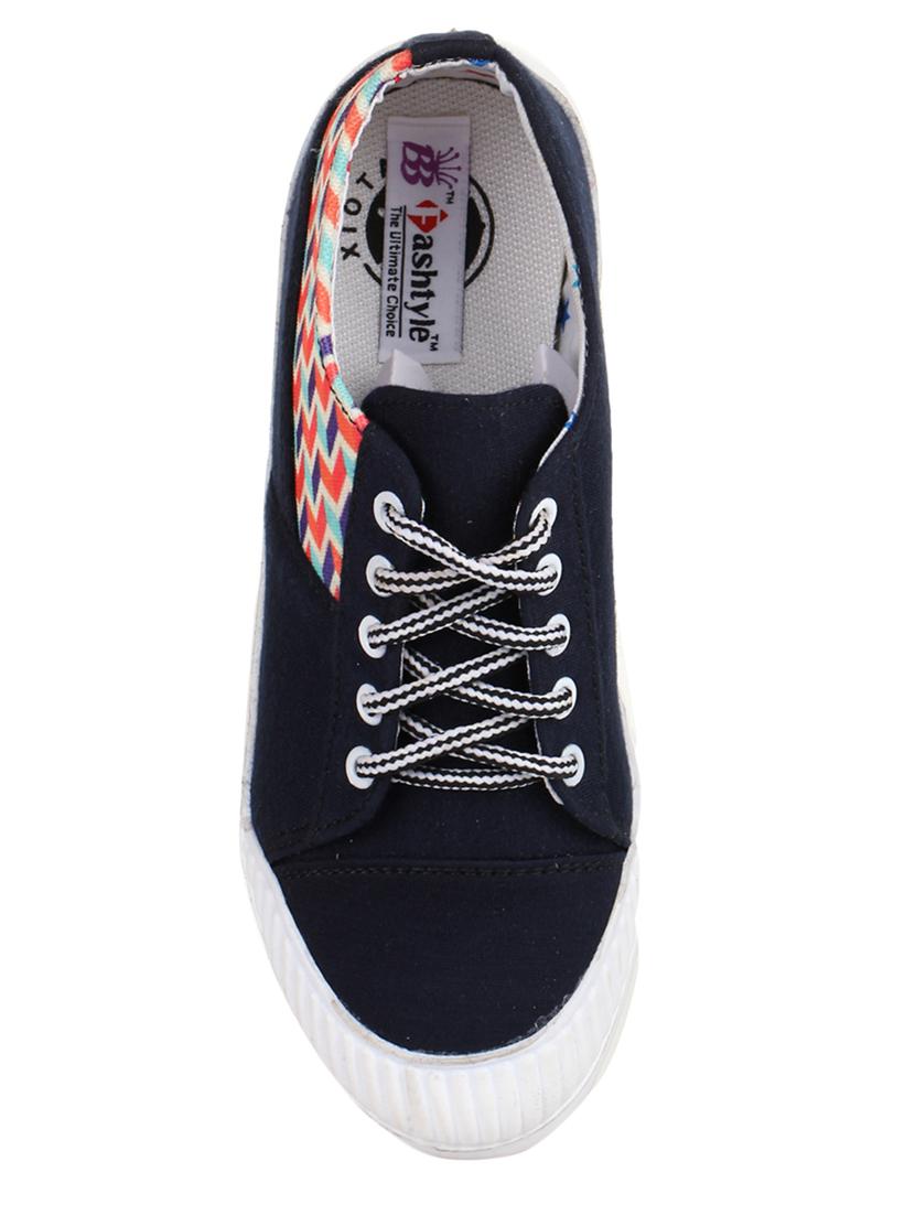 blue lace-up sneakers - 15430012 - Zoom Image - 4