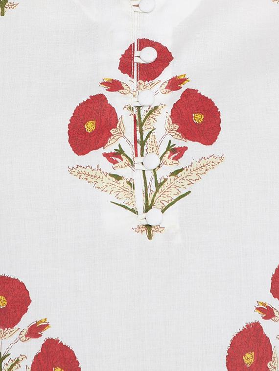 a-line printed kurta - 15430051 - Zoom Image - 4