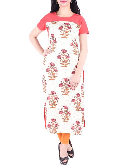 Printed straight kurta - 15430399 - Standard Image - 1
