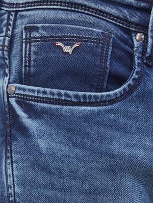 blue cotton washed jeans - 15430596 - Standard Image - 4