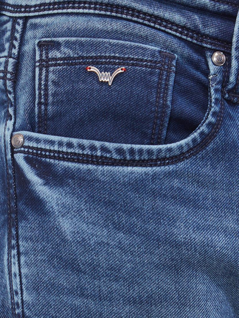 blue cotton washed jeans - 15430596 - Zoom Image - 4