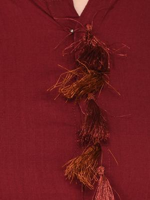 straight kurta with tassels - 15430612 - Standard Image - 4