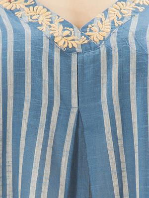 Asymmetric embroidered kurta - 15431007 - Standard Image - 4