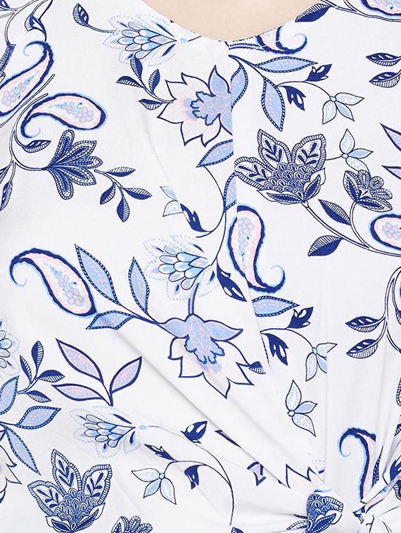 Twisted front detail floral dress - 15431183 - Zoom Image - 4