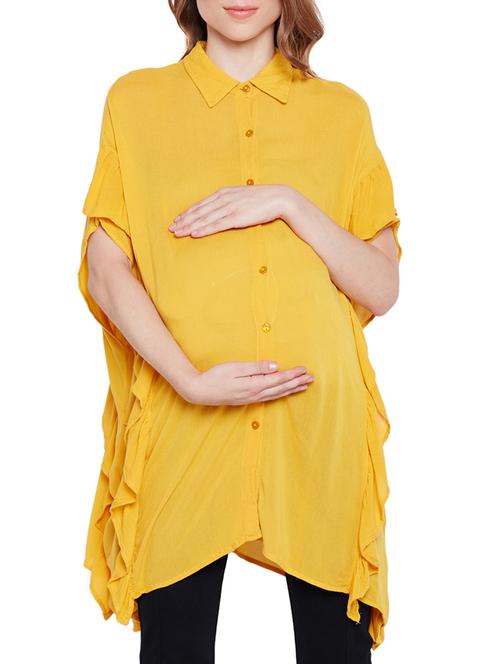 asymmetric ruffled maternity tunic - 15431228 - Standard Image - 1