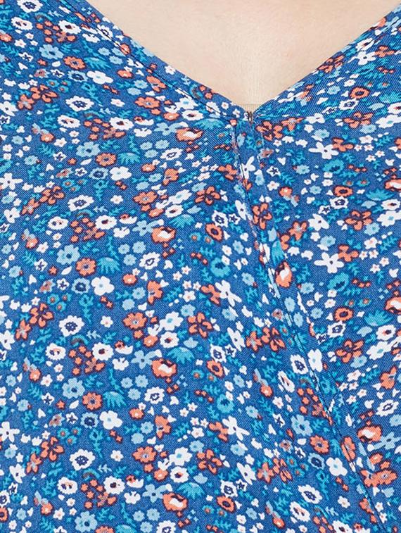 flared sleeve wrap top - 15431342 - Zoom Image - 4